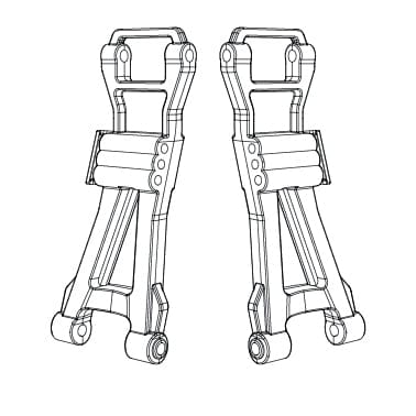 MJX 16250 Rear Lower Suspension Arms (2pcs)