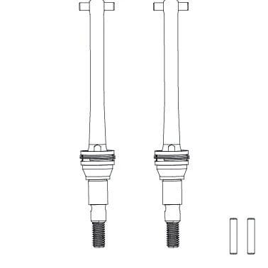 MJX 16410 Metal F/R CVD Shaft (2pcs)