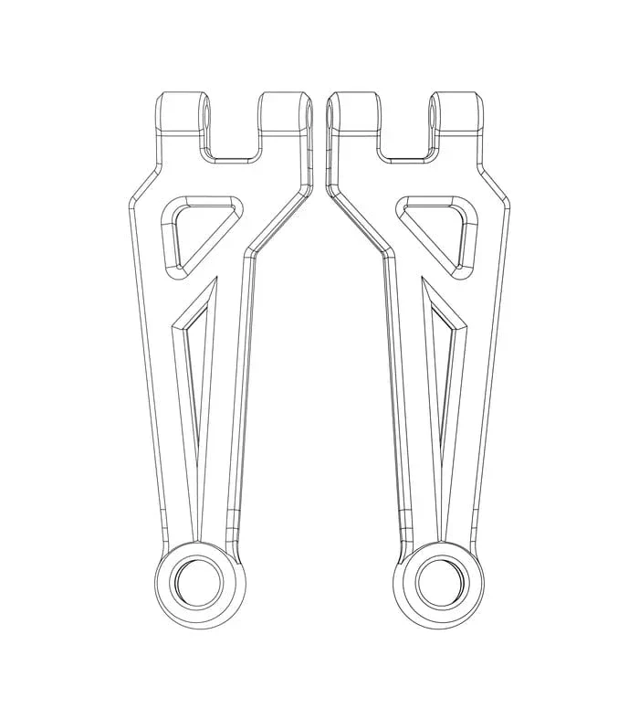 MJX Front Upper Suspension Arms [P2021]