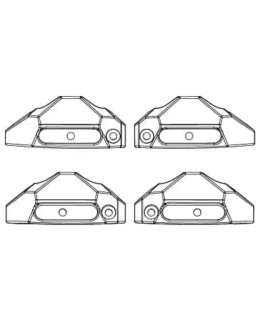 MJX Hyper Go 1/10 V2 Shock Protectors (4pcs) [10501B]