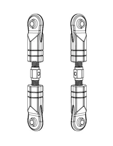 MJX Hyper Go 1/10 V2 Steering Tie Rods (2pcs) [10200B]