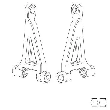 MJX Hyper Go Rear Upper Suspension Arms [14240]