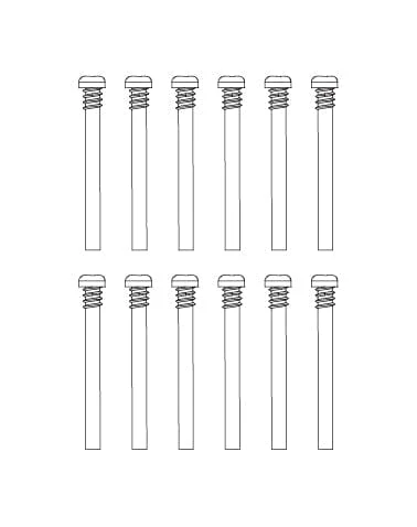 MJX M3294 Round Head Half Thread Screws (12pcs)