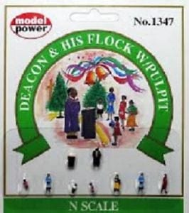 Model Power N Deacon W/Flock & Pulpit (9)**