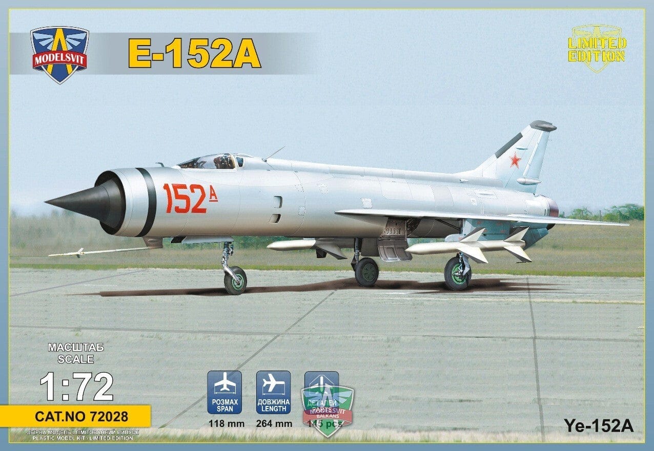 ModelSvit 72028 1/72 Ye-152A Soviet twin-engined interceptor prototype Plastic Model Kit**