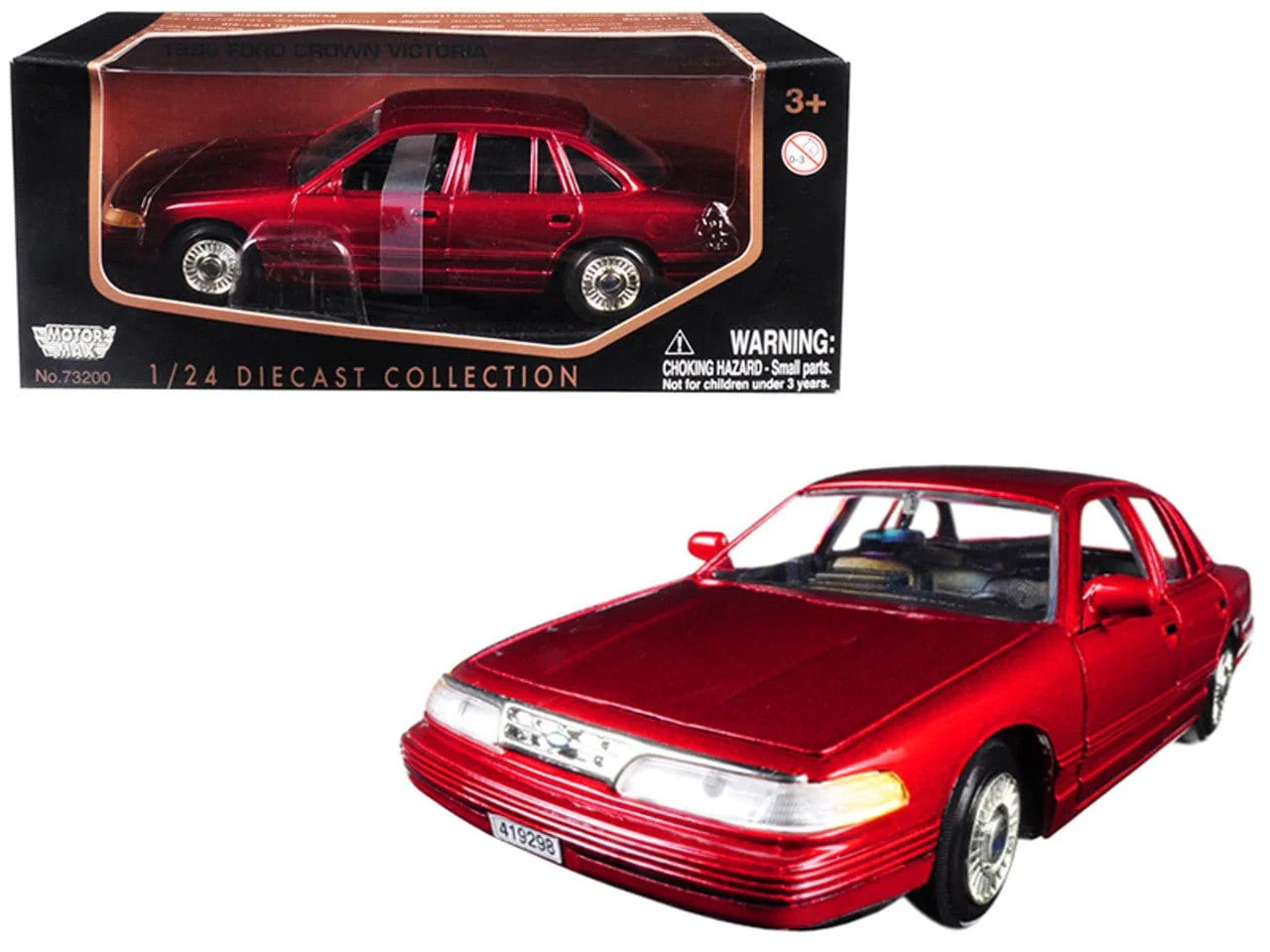 Motor Max 1/24 1998 Ford Cown Victoria Get Low Series Assorted Colours (1)** - Image 3