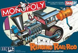 MPC 1/25 Monopoly Reading Rail Rod Custom Locomotive (SNAP) Plastic Model Kit**