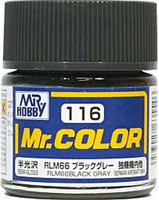 Mr Color 116 Semi Gloss Rlm66 Black Grey 10ml