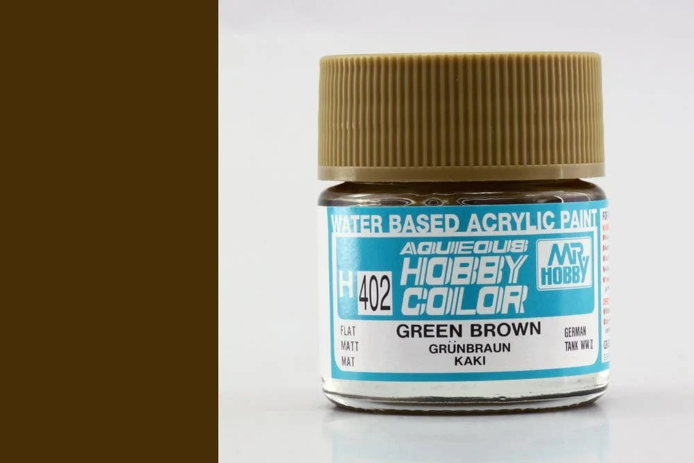 Mr Hobby Aqueous 402 Flat Green Brown 10ml