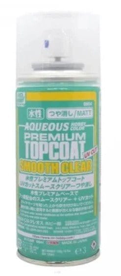 Mr Hobby B604 Mr Premium Topcoat Super Smooth Clear Flat UV Cut Spray