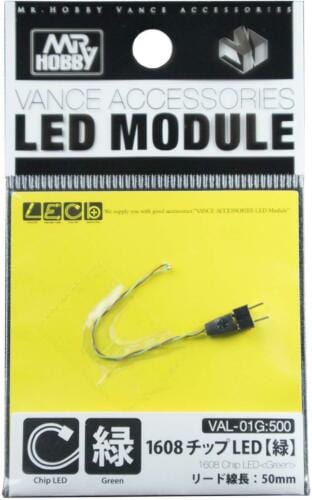 Mr Hobby LED Module 1608 Chip LED Green 1.6mmx0.8mm**
