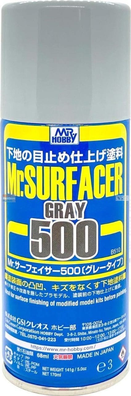 Mr Hobby Mr Surfacer Grey 500 170ml [B510]