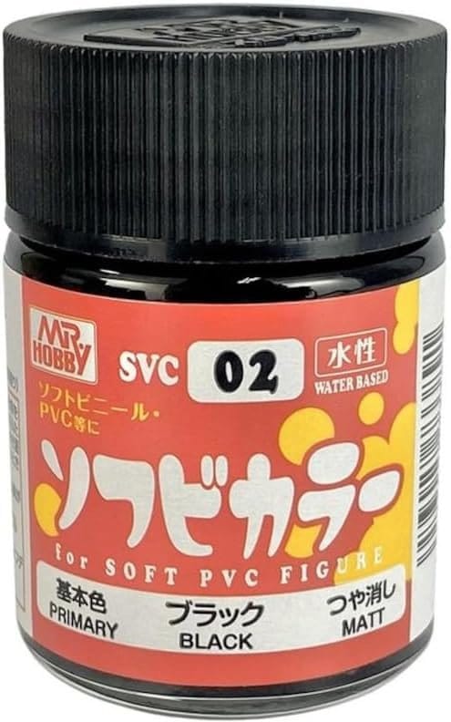 Mr Hobby Soft Vinyl Color Flat Black 18 [SVC02]