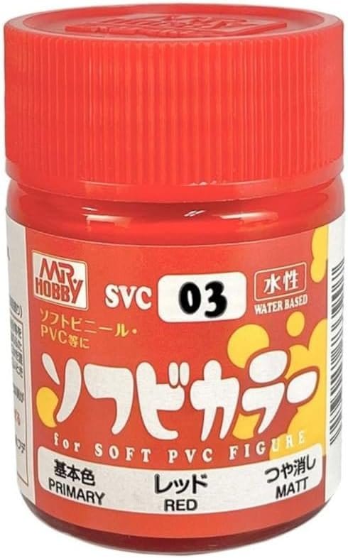 Mr Hobby Soft Vinyl Color Flat Red 18ml [SVC03]