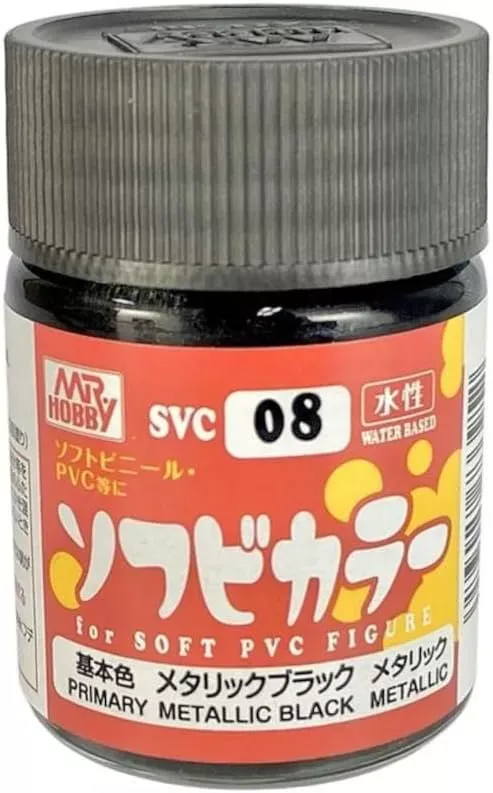 Mr Hobby Soft Vinyl Color Met Black 18ml [SVC08]