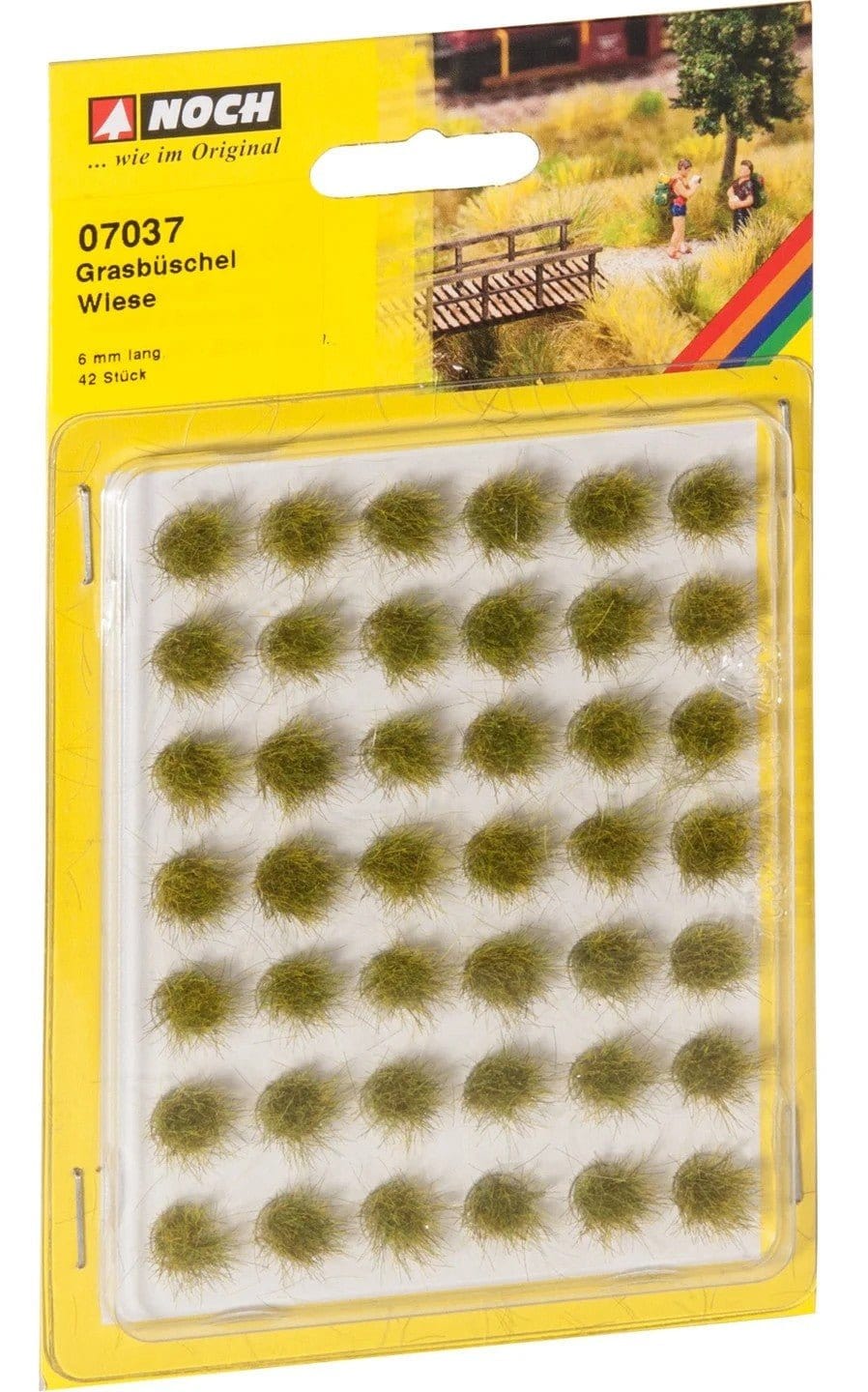 Noch 07037 Grass Tufts Mini Set Meadow 42 pieces 6mm