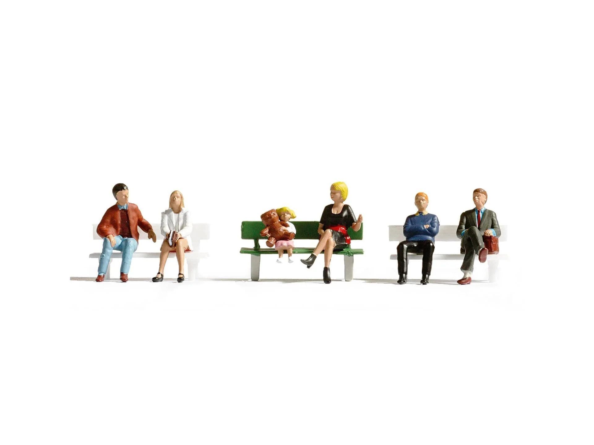 Noch 15530 HO Sitting People with One Bench