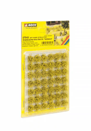 Noch Grass Tufts Mini Set - XL Blooming Yellow 42pcs 9mm [07043]