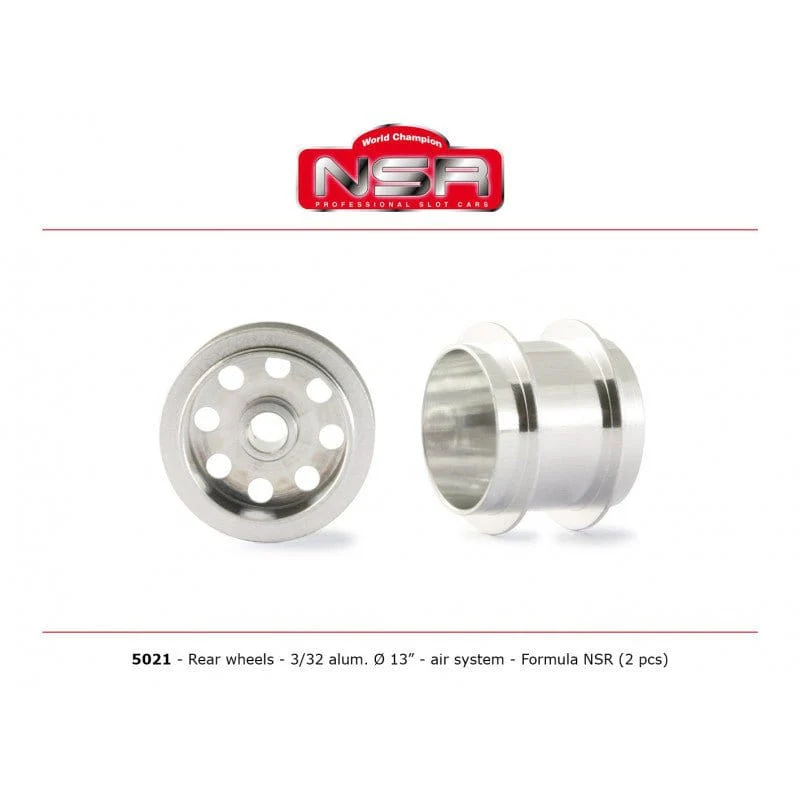 NSR 5021 3/32 Wheels - Rear 13x10mm - Ultralight AIR SYSTEM for Formula 86/89 (2pcs)**
