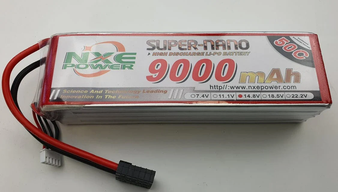 NXE 9000mah 4S 14.8v 50C Lipo Battery - Traxxas Plug (Suits X-Maxx)