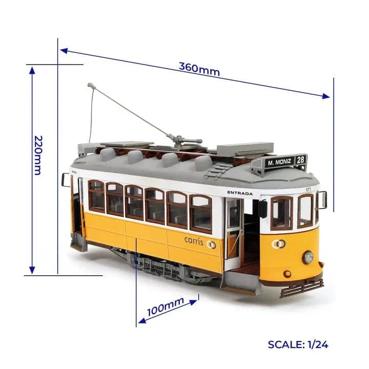 OcCre 1/24 Lisboa Tram Model Kit - Image 2