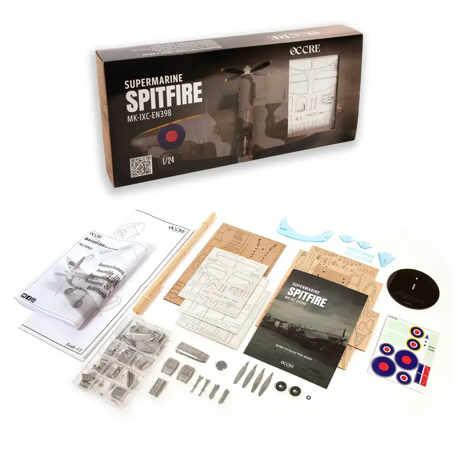 OcCre 1/24 Spitfire MK-IXC-EN398 Model Kit - Image 6