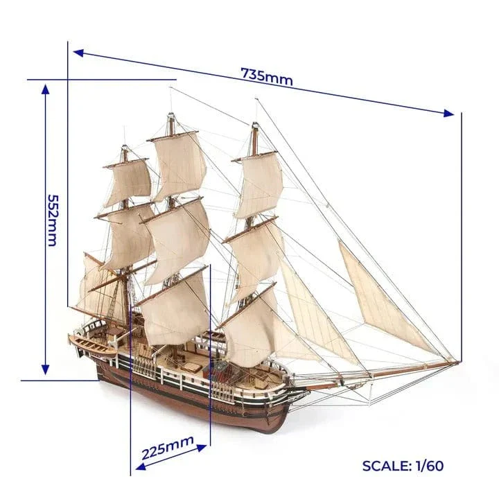 OcCre 1/60 Whaler Essex Wooden Model Ship Kit - Image 4