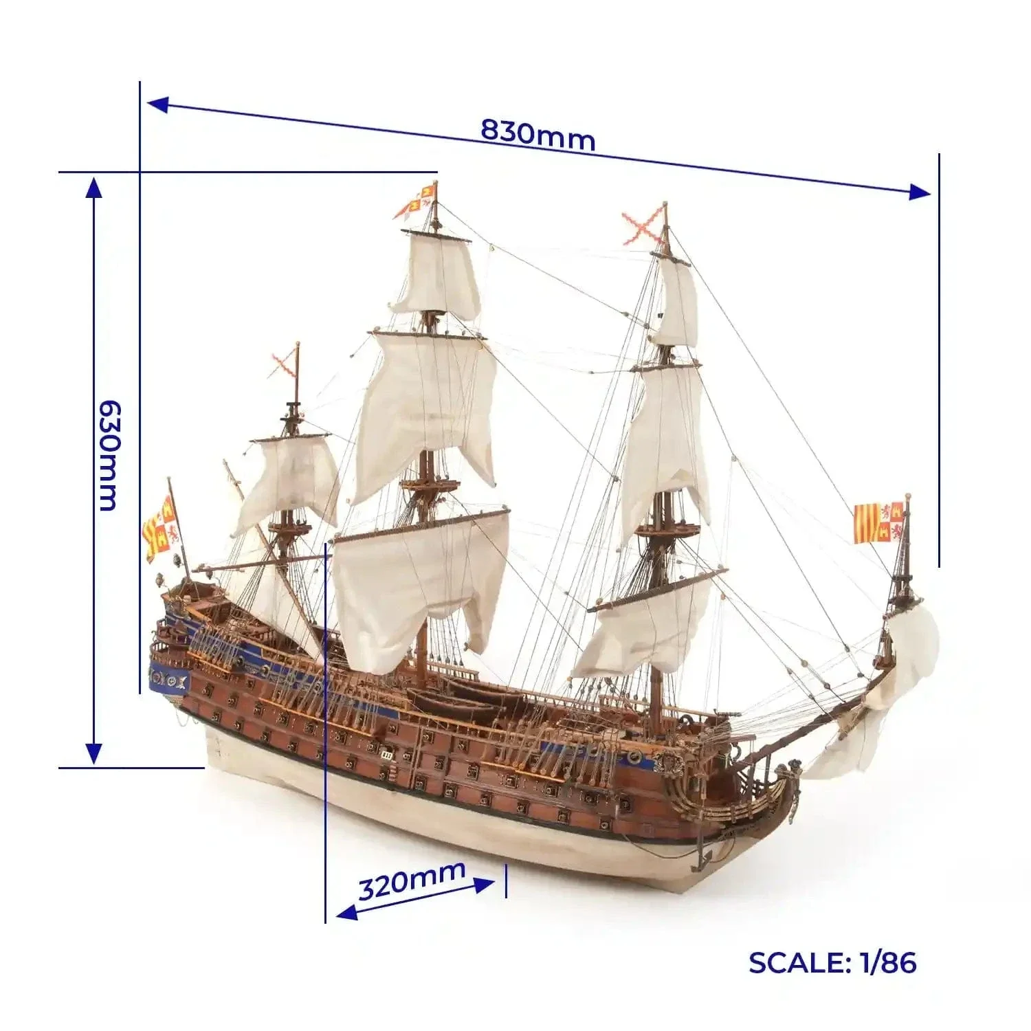 OcCre 1/86 San Felipe Wooden Model Ship Kit [15002] - Image 3