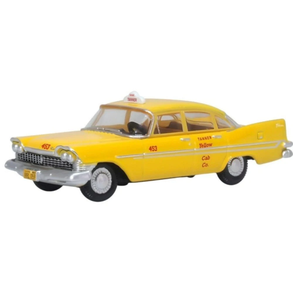 Oxford 1/87 Tanner Yellow Cab Co. S California Plymouth Belvedere Sedan 1959 (HO Scale)**