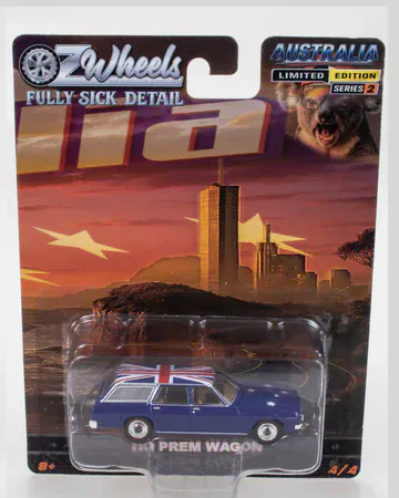 Oz Wheels 1/64 HQ Prem Wagon - Australia Day Diecast Model Car - Image 3