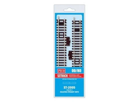 Peco ST-2005 HO/OO Code 100 Isolating Straights (2pcs)
