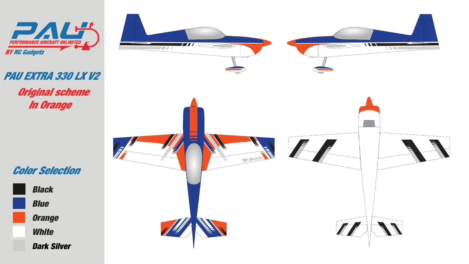 Performance Aircraft Unlimited Extra 330LX 120cc 2.6m ARF - Orange** - Image 4