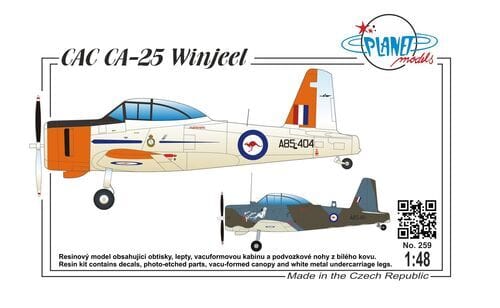 Planet 1/48 CAC CA-25 Winjeel Resin Model Kit - Aus Decals