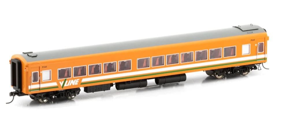 Powerline HO Scale VBK 259 V/Line White and Green Stripe Z Type Carriage [PC-506A]