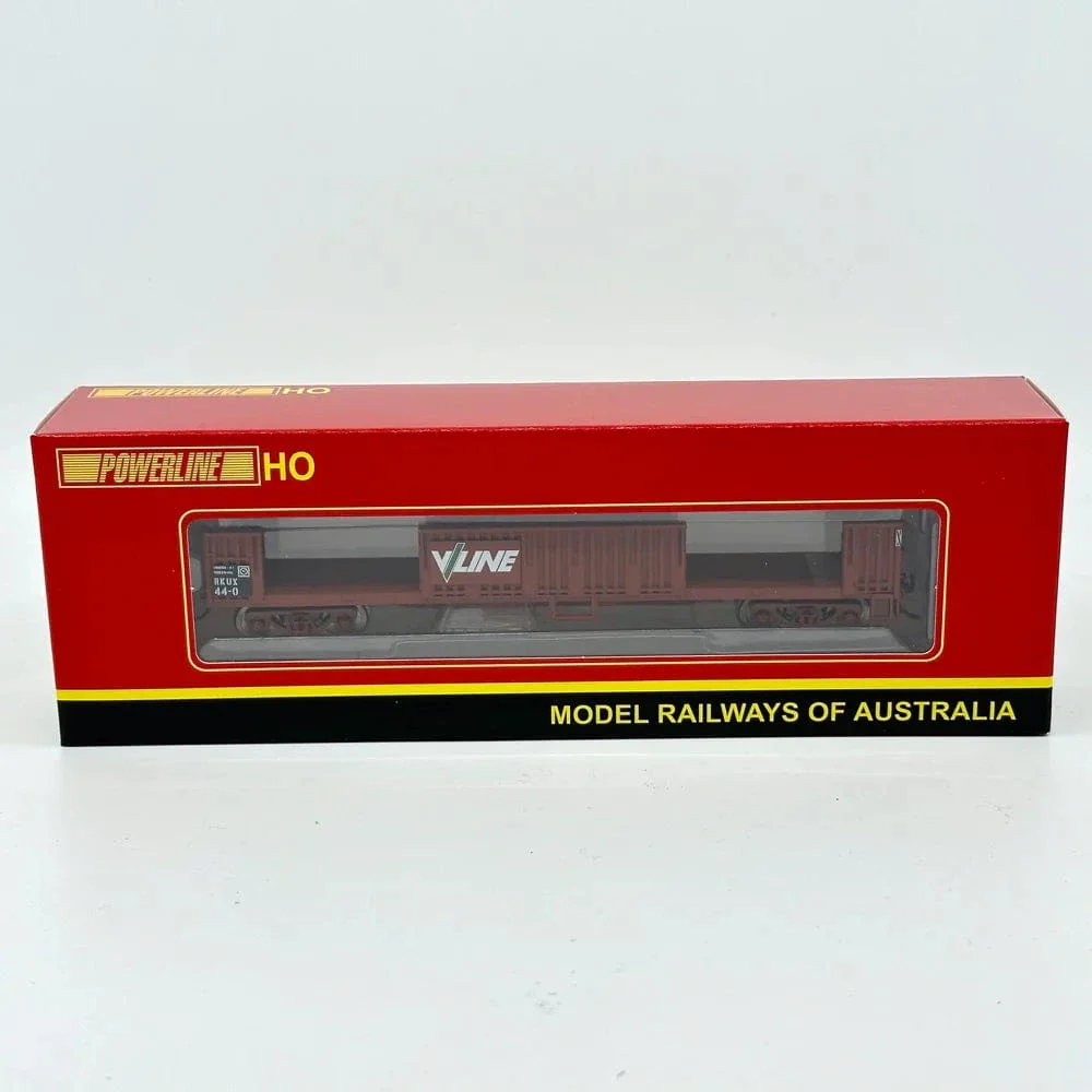 Powerline HO Scale RKUX-52E V/Line Red/Brown Red-Oxide Open Wagon [PD-611C-52]