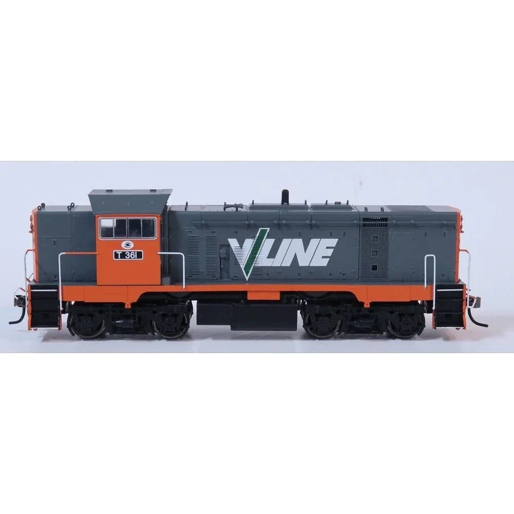 Powerline PTDS2-2-361 HO Scale V/Line Tangerine and Grey T-Class Series 2 (T3) T361 with Cut Away Valance (DCC/Sound)