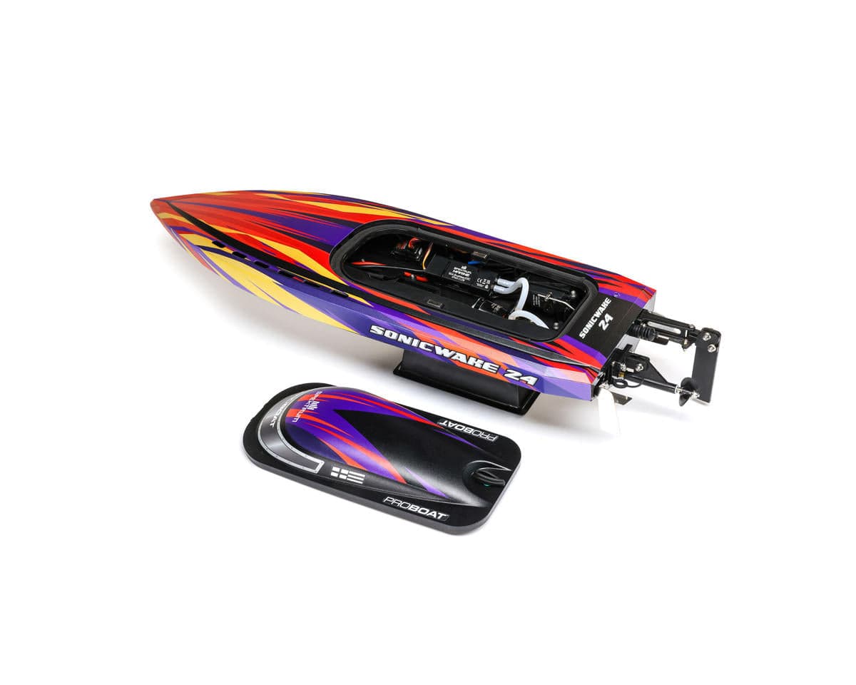 Pro Boat Sonicwake 24inch Self-Righting Brushless Deep-V Boat RTR - Red** - Image 4