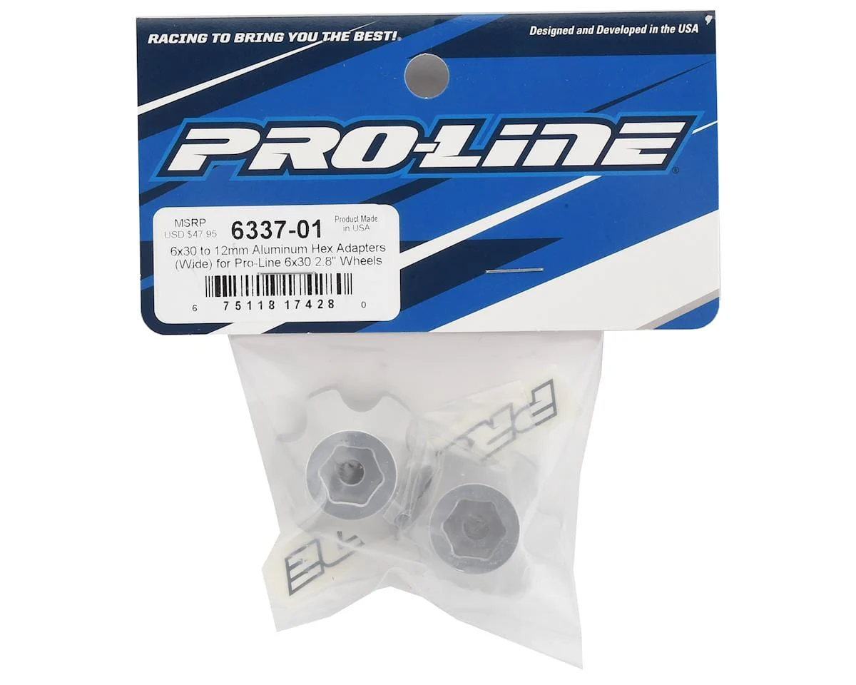 Proline 6x30 to 12mm Aluminum Hex Adapters (Wide), PR6337-01 - Image 2