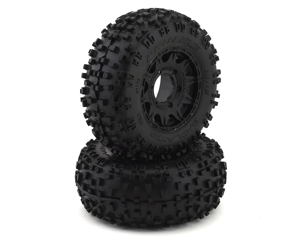 Proline Badlands 2.8in Tyres Mounted on Raid Black 6x30 Wheels, F/R, PR1173-10