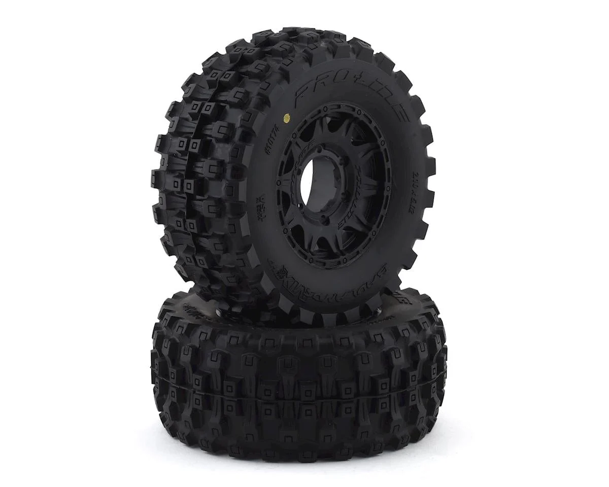 Proline Badlands MX28 HP 2.8in Belted Tyres Mounted on Raid 6x30 Wheels, F/R, PR10174-10