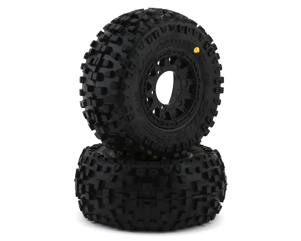 Proline Badlands SC Tyres Mounted on Raid 6x30 Wheels, Slash 2wd/4wd, F/R, PR1182-10