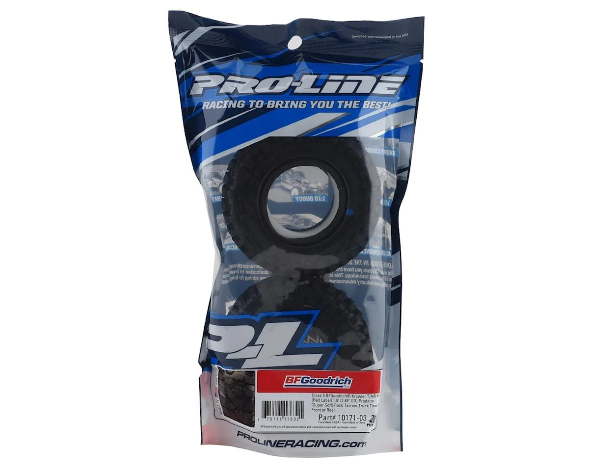 Proline Class 0 BFG Krawler T/A KX 1.9in Predator Tyres, F/R, PR10171-03 - Image 2