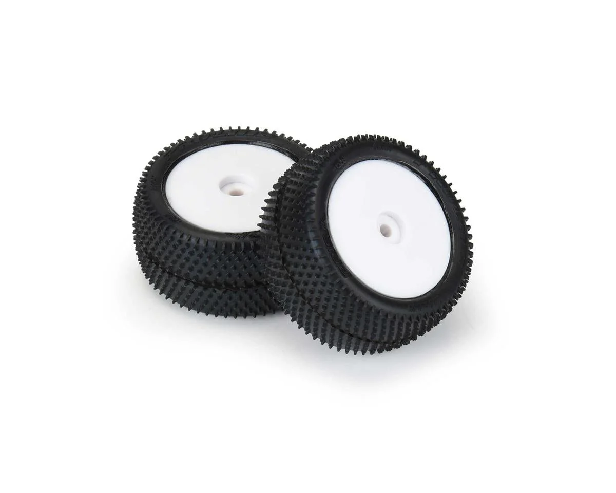 Proline Prism Carpet Tyres Mounted on White Wheels, Mini-B Rear, PR8297-13 - Image 2