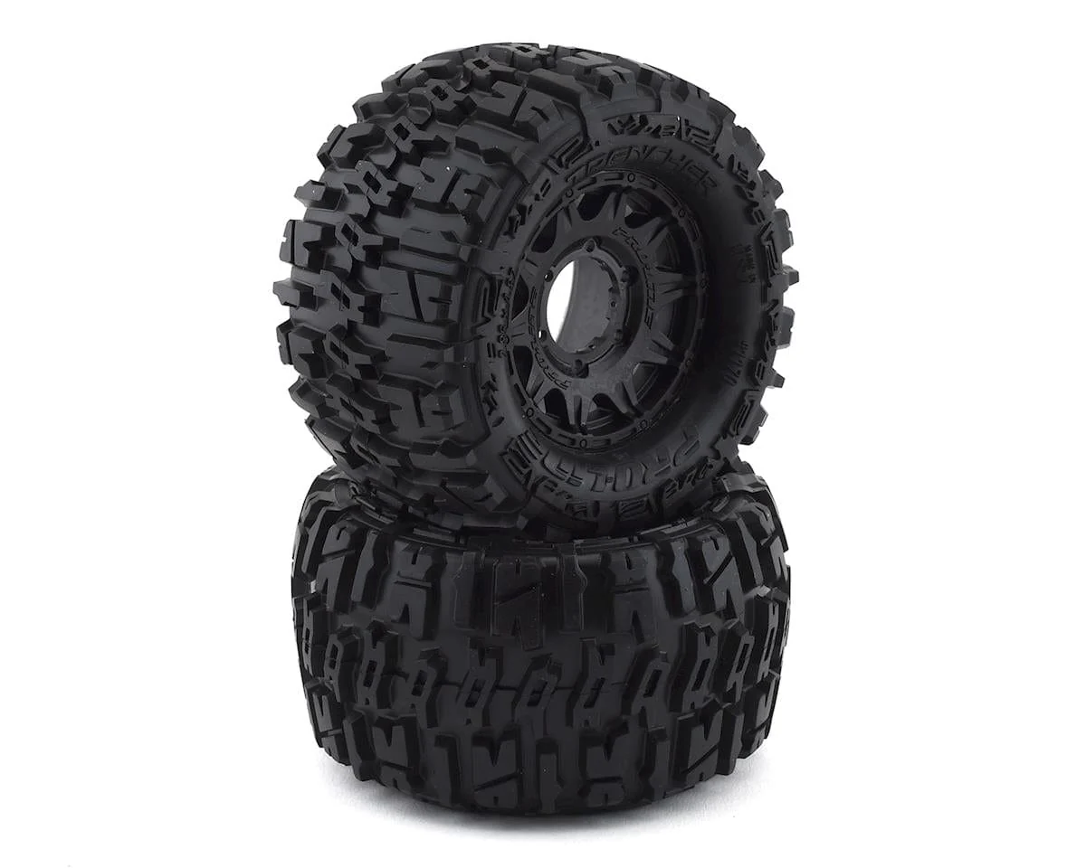 Proline Trencher 2.8in Tyres Mounted on Raid Black 6x30 Wheels, F/R, PR1170-10