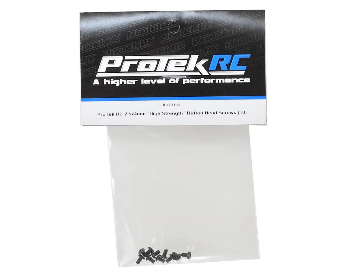 ProTek RC 2.5x4mm "High Strength" Button Head Screws (10)** - Image 2