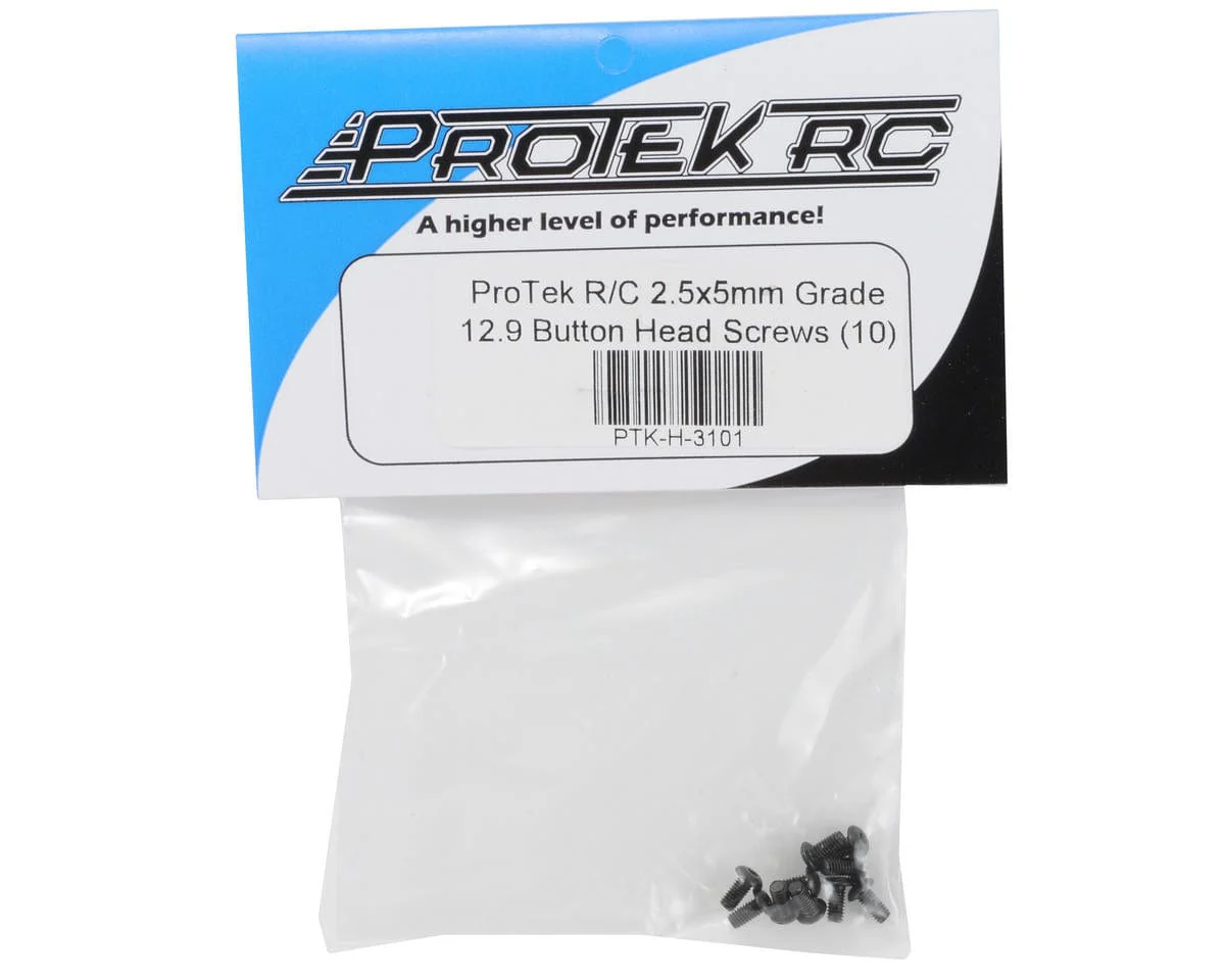 ProTek RC 2.5x5mm "High Strength" Button Head Screws (10)** - Image 2