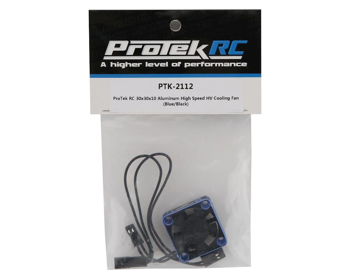 ProTek RC 30x30x10mm Aluminum High Speed HV Cooling Fan (Blue/Black) - Image 2