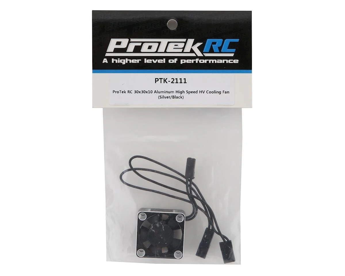 ProTek RC 30x30x10mm Aluminum High Speed HV Cooling Fan (Silver/Black) - Image 2