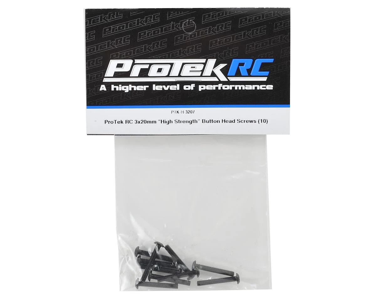 ProTek RC 3x20mm "High Strength" Button Head Screws (10)** - Image 2