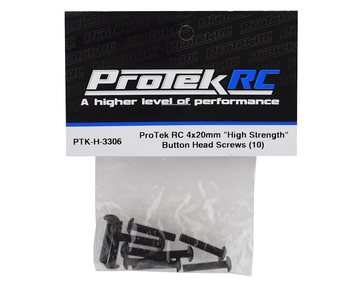 ProTek RC 4x20mm "High Strength" Button Head Screws (10)** - Image 2